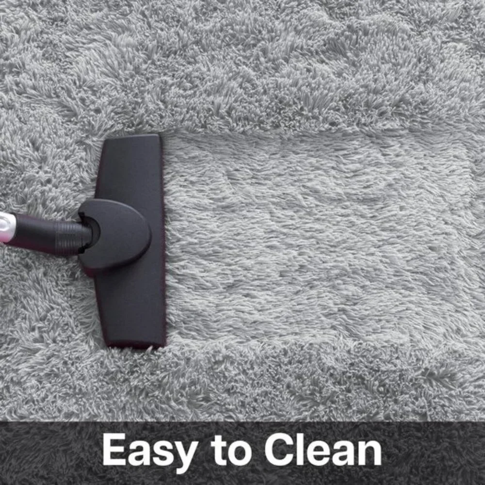 New 4x6 Grey Area Rug for Living Room, Soft Shaggy Non-Slip Carpet for Kids